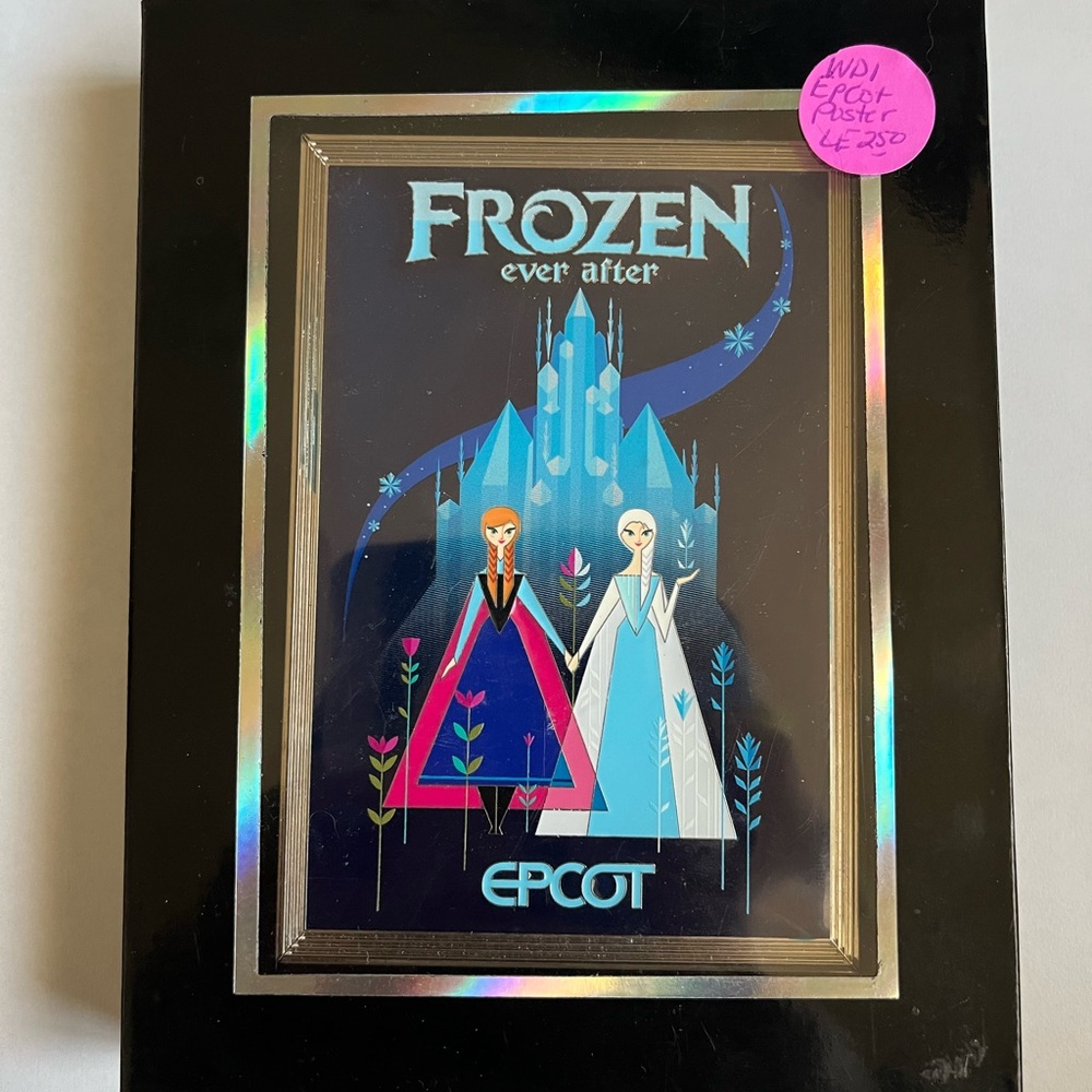 Disney WDI Epcot Poster Limited Edition Frozen Ever After Enamel Pin New